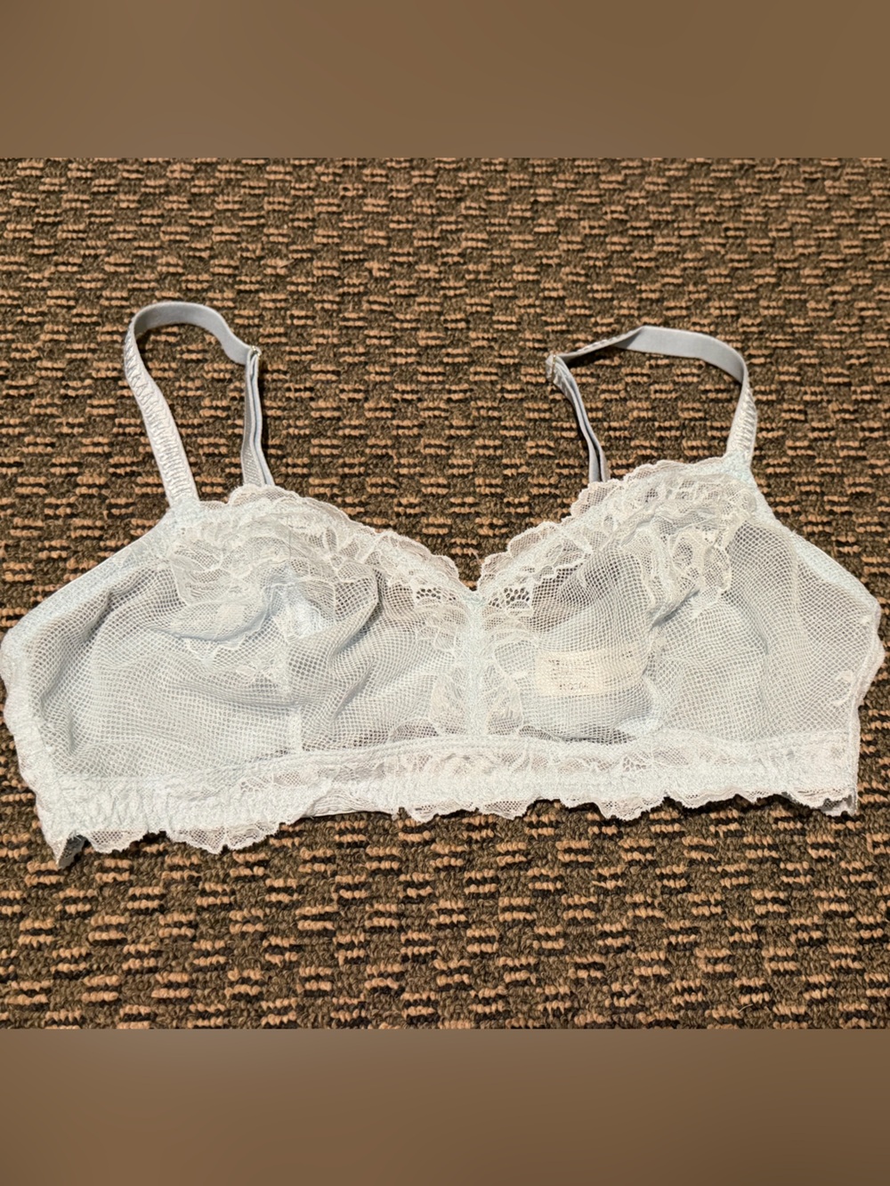 Wacoal Light Blue Lace Bralette with Mesh